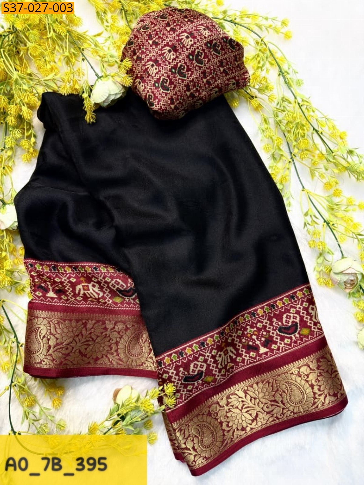 Black Fancy Marshmellow Sarees