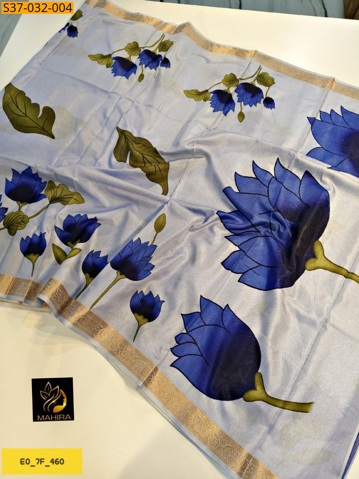 Blue Fancy Italian Silk Sarees