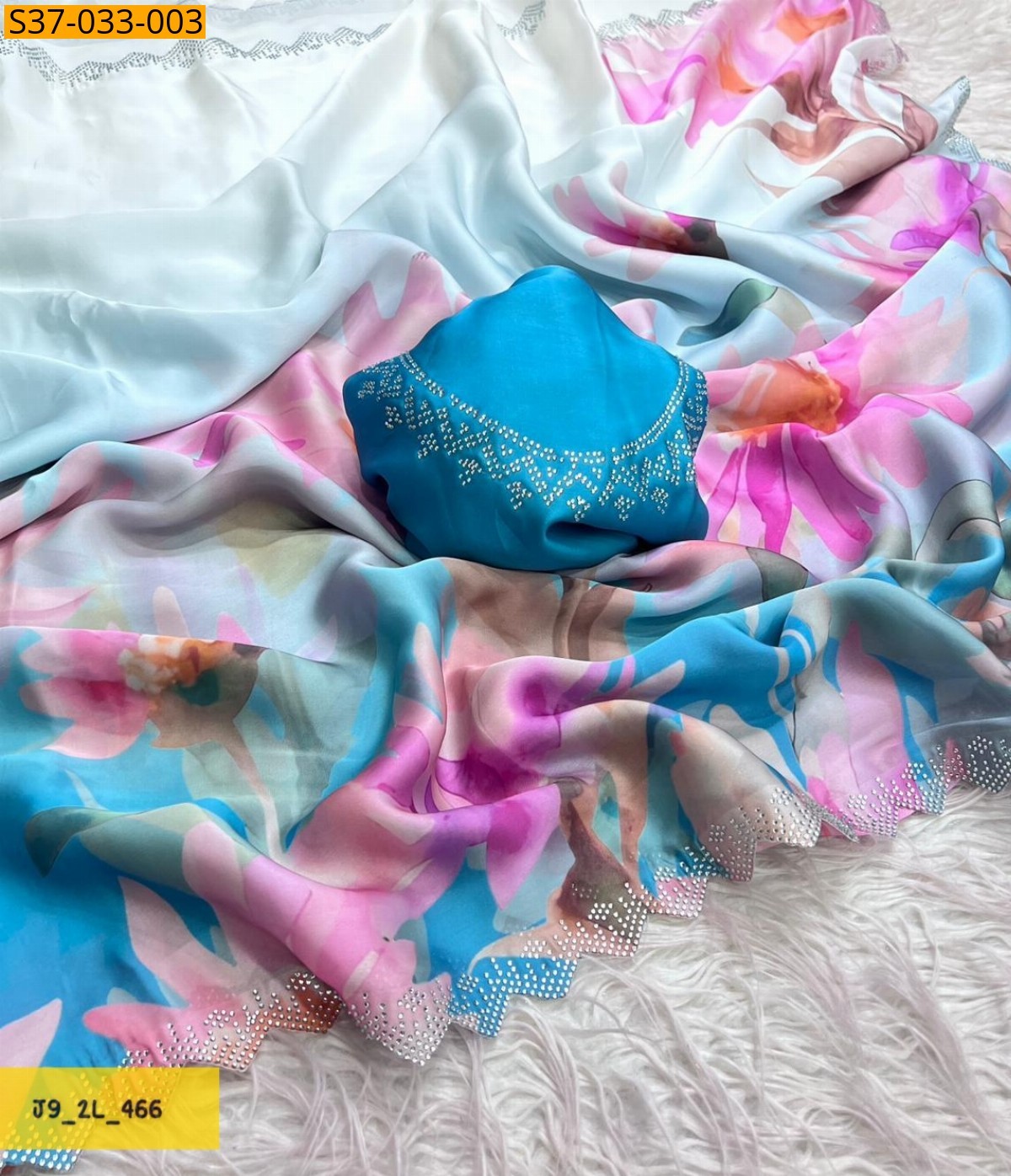 Blue Fancy Maheshwari Silk Sarees