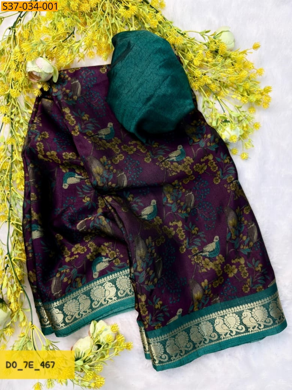 Purple Fancy dola silk Sarees