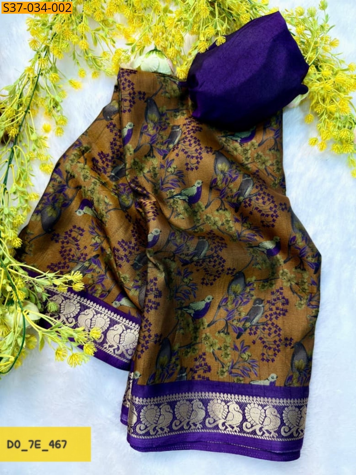 Mustard Fancy dola silk Sarees