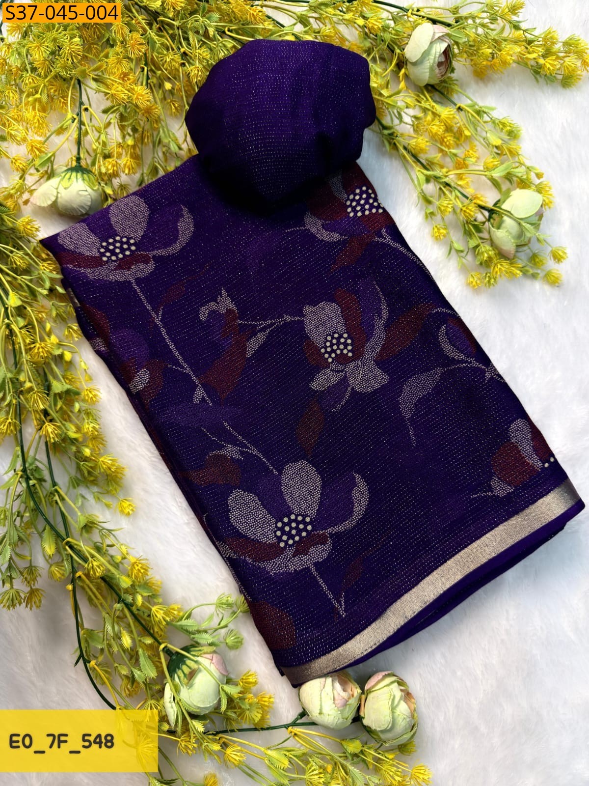 Violet Fancy chinon silk Saree