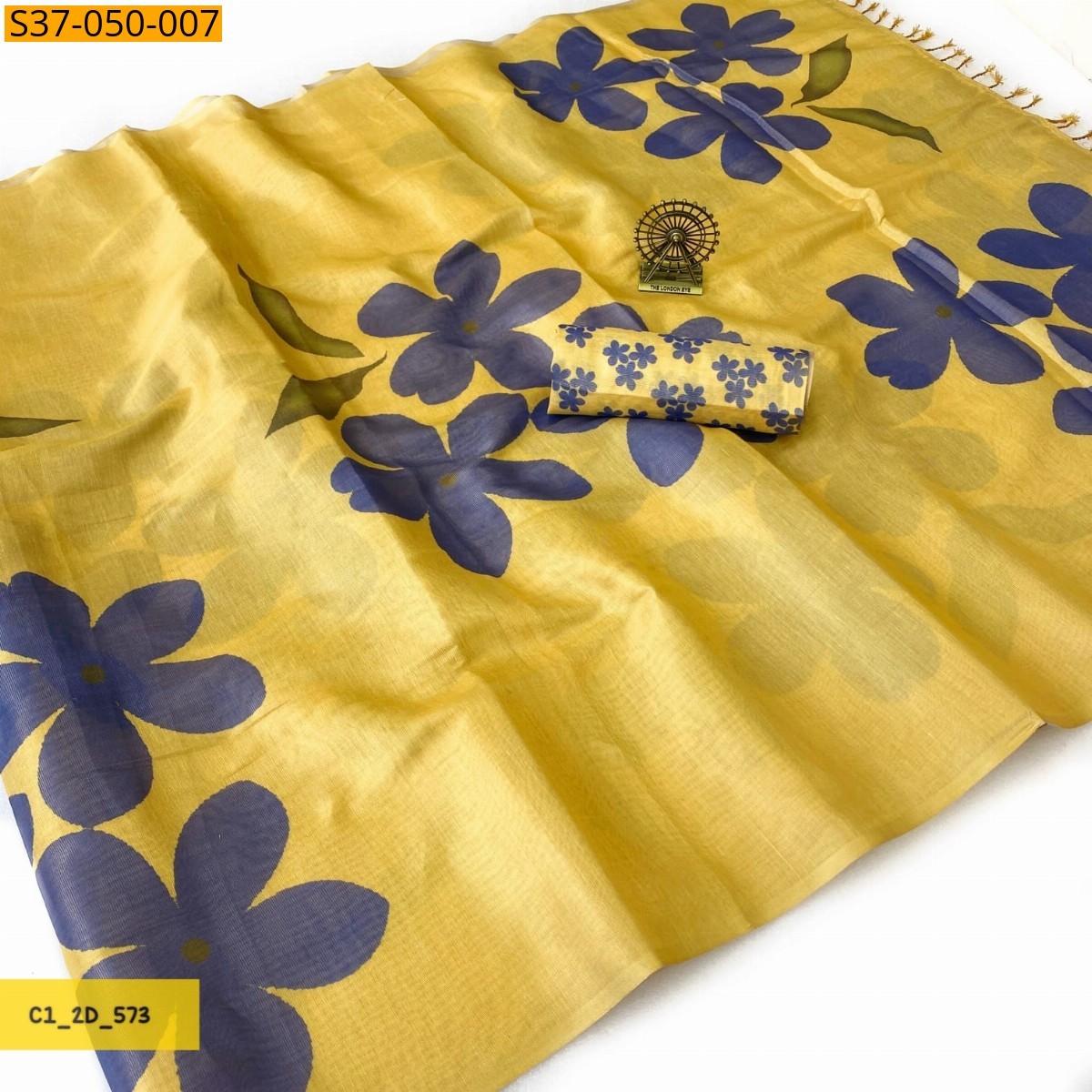 Yellow Fancy Erode Tissue Silk Saree