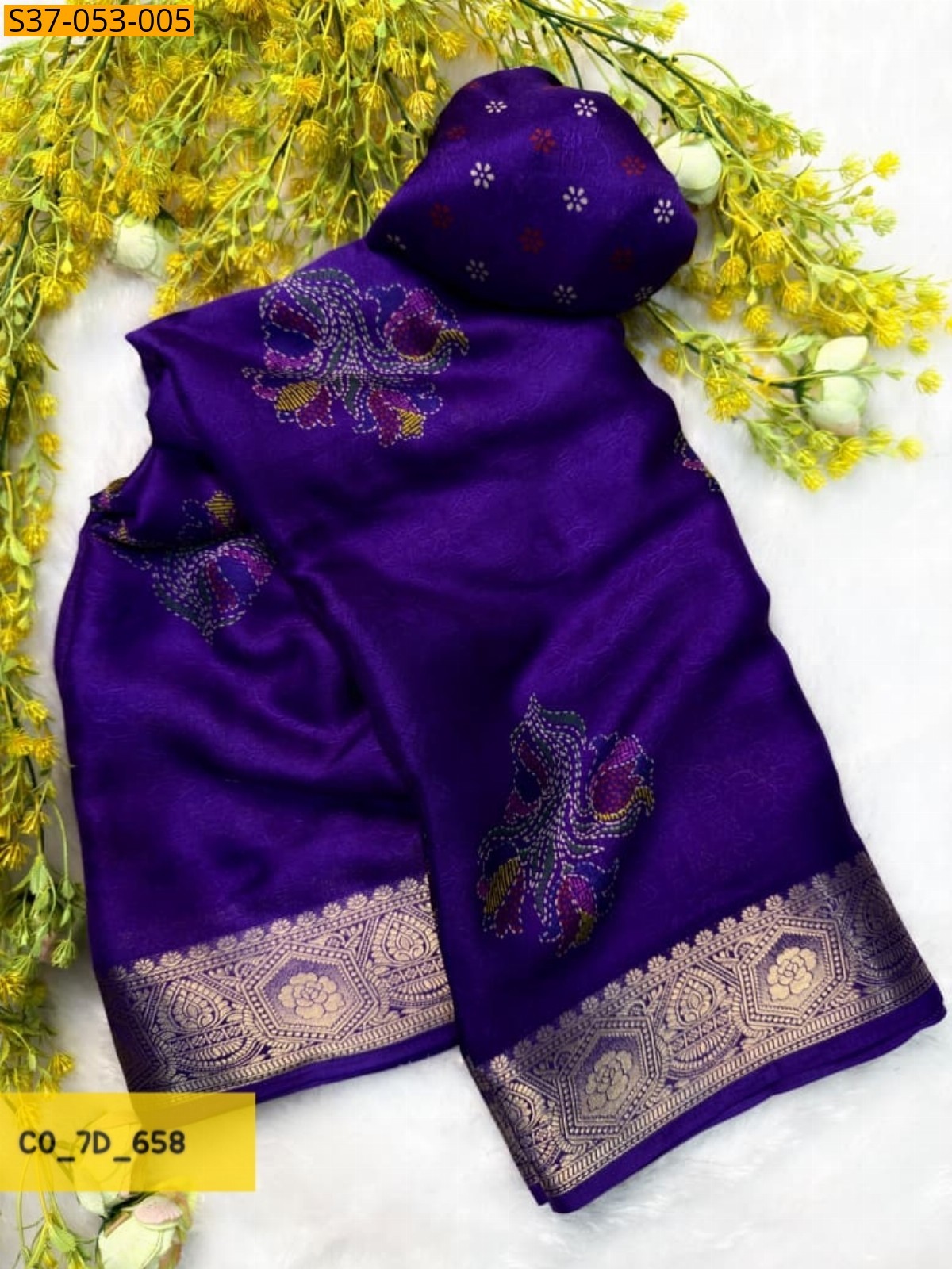 Violet Fancy Marsh mellow Saree