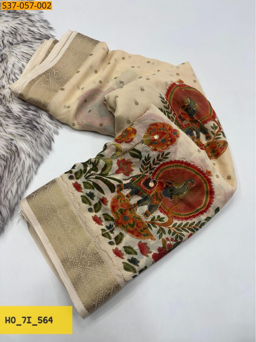 White Fancy Marsh Mellow saree White Fancy Marsh Mellow saree