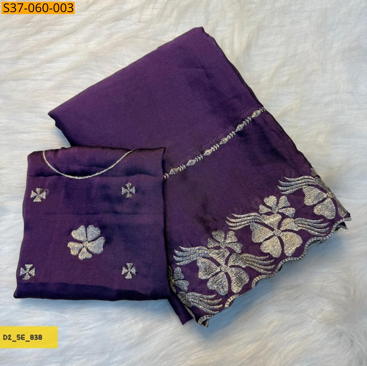 Violet Fancy rangoli Silk saree