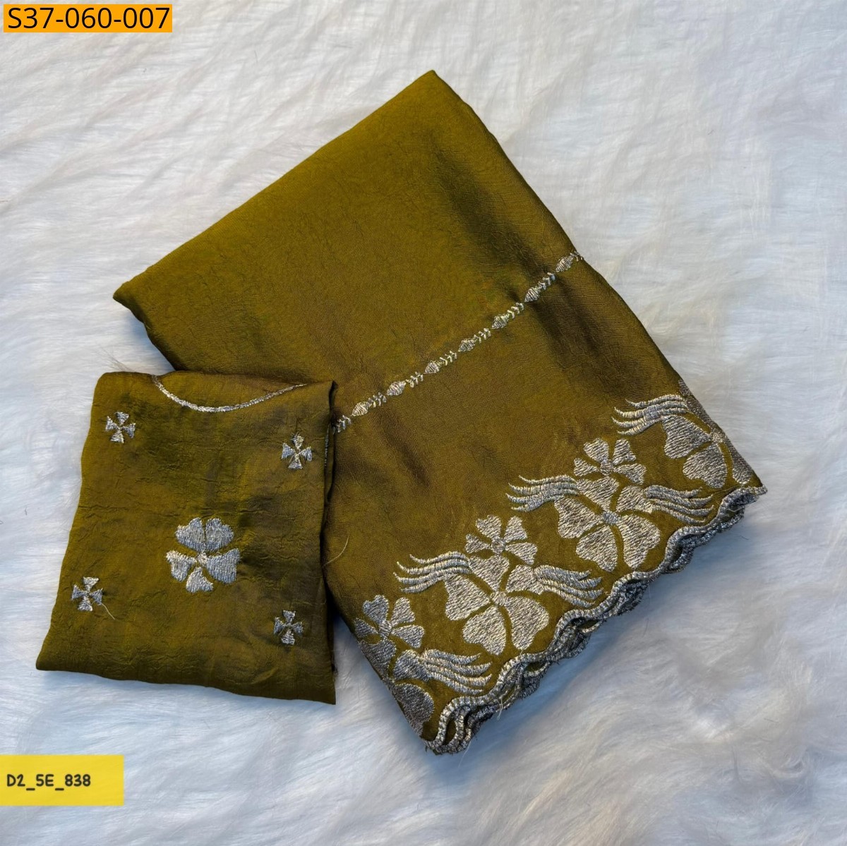 Mehndi Green Fancy rangoli Silk saree