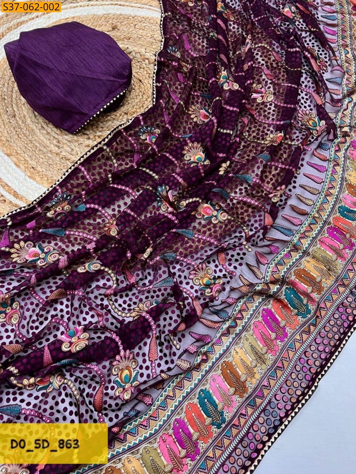 Wine Fancy Banglori Silk Saree