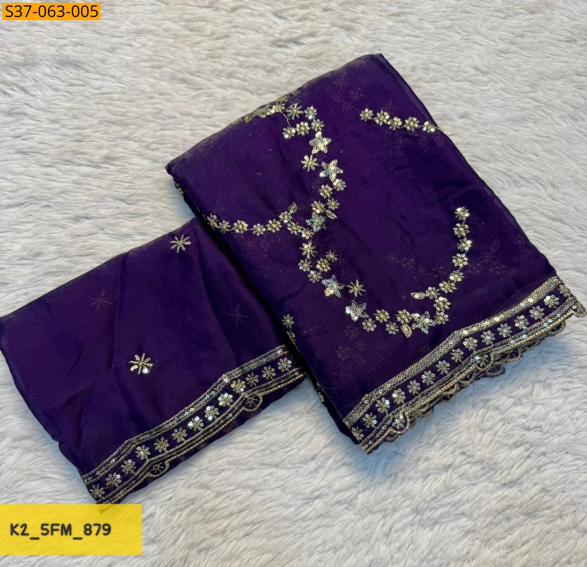 Violet Fancy Space Silk Saree