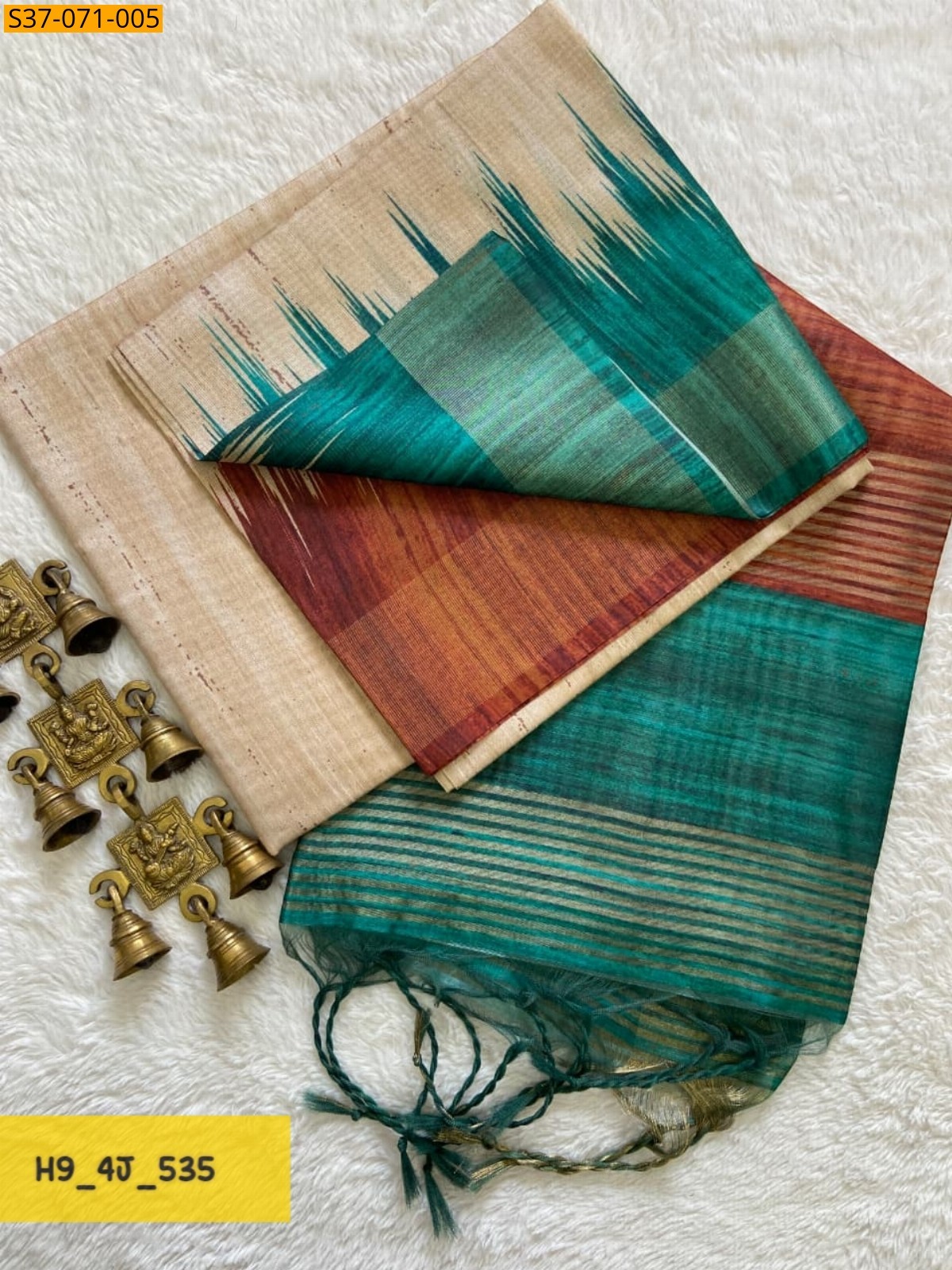 Sandal Fancy Soft Tussar Silk Saree