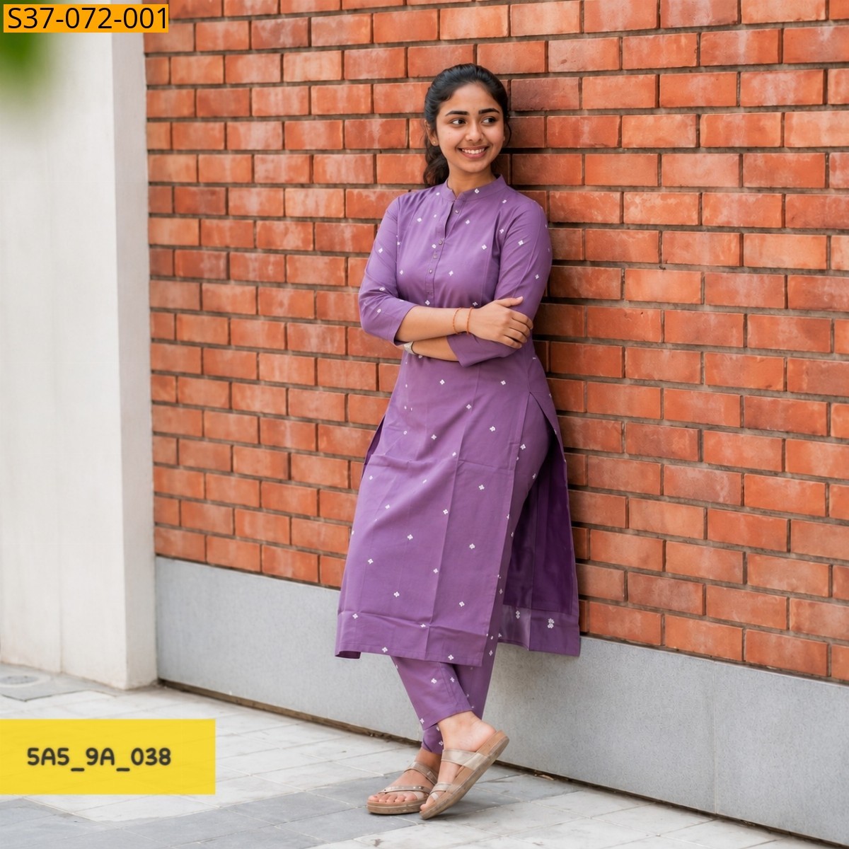 Violet Fancy Blended Cotton Kurti with pant