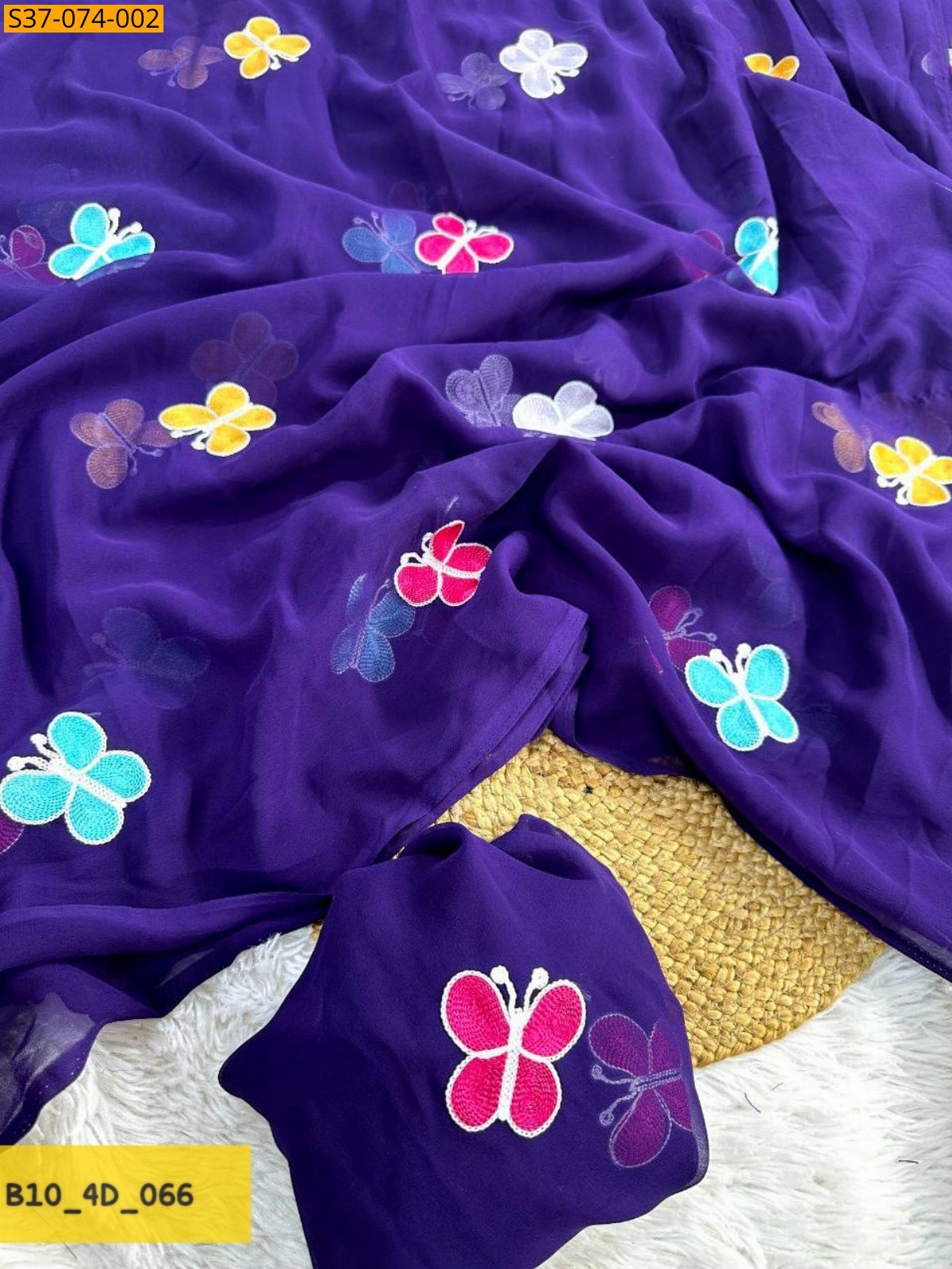 Violet Fancy Georgette Saree