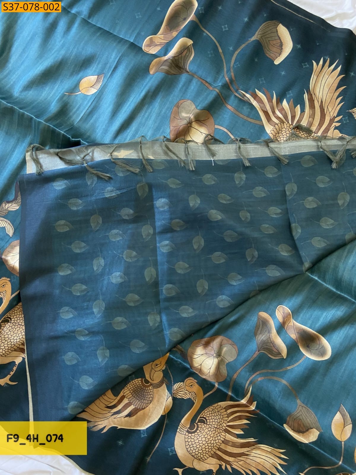 Blue Fancy Soft Tussar Silk Saree