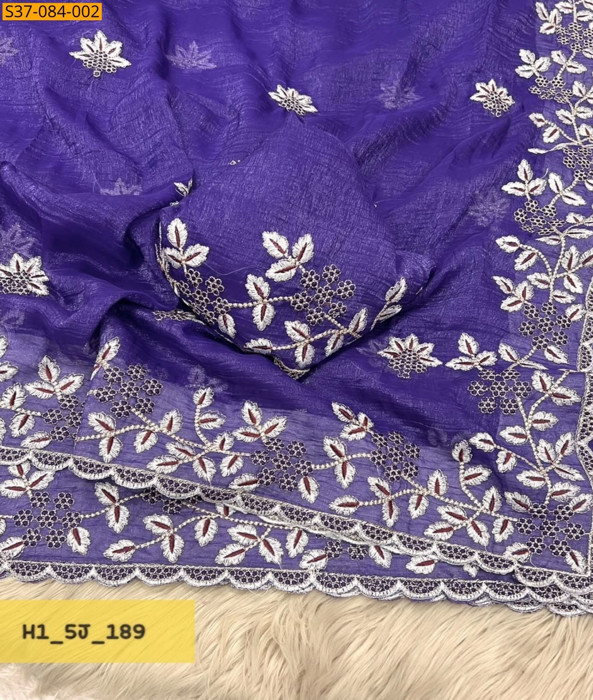 Violet Fancy Crunchy Silk Saree