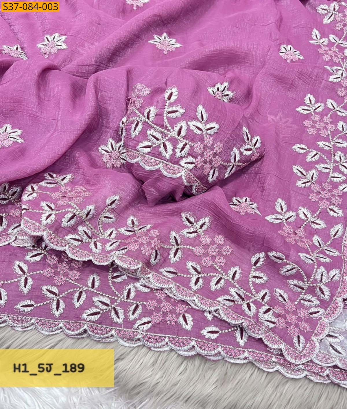 Pink Fancy Crunchy Silk Saree
