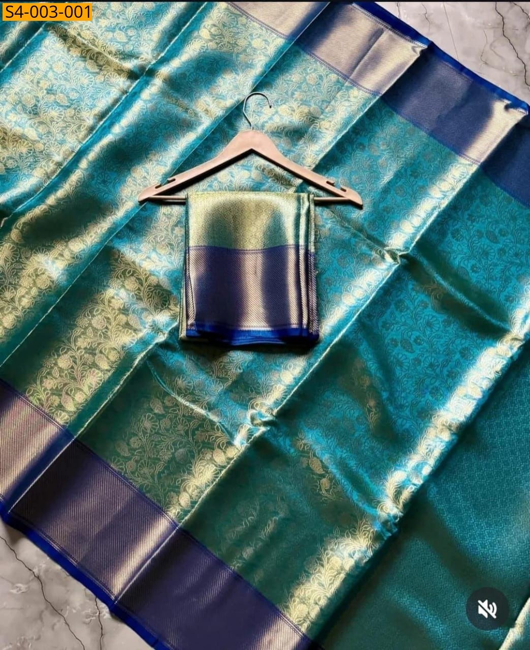 Blue Banarasi tissue silk sarees 