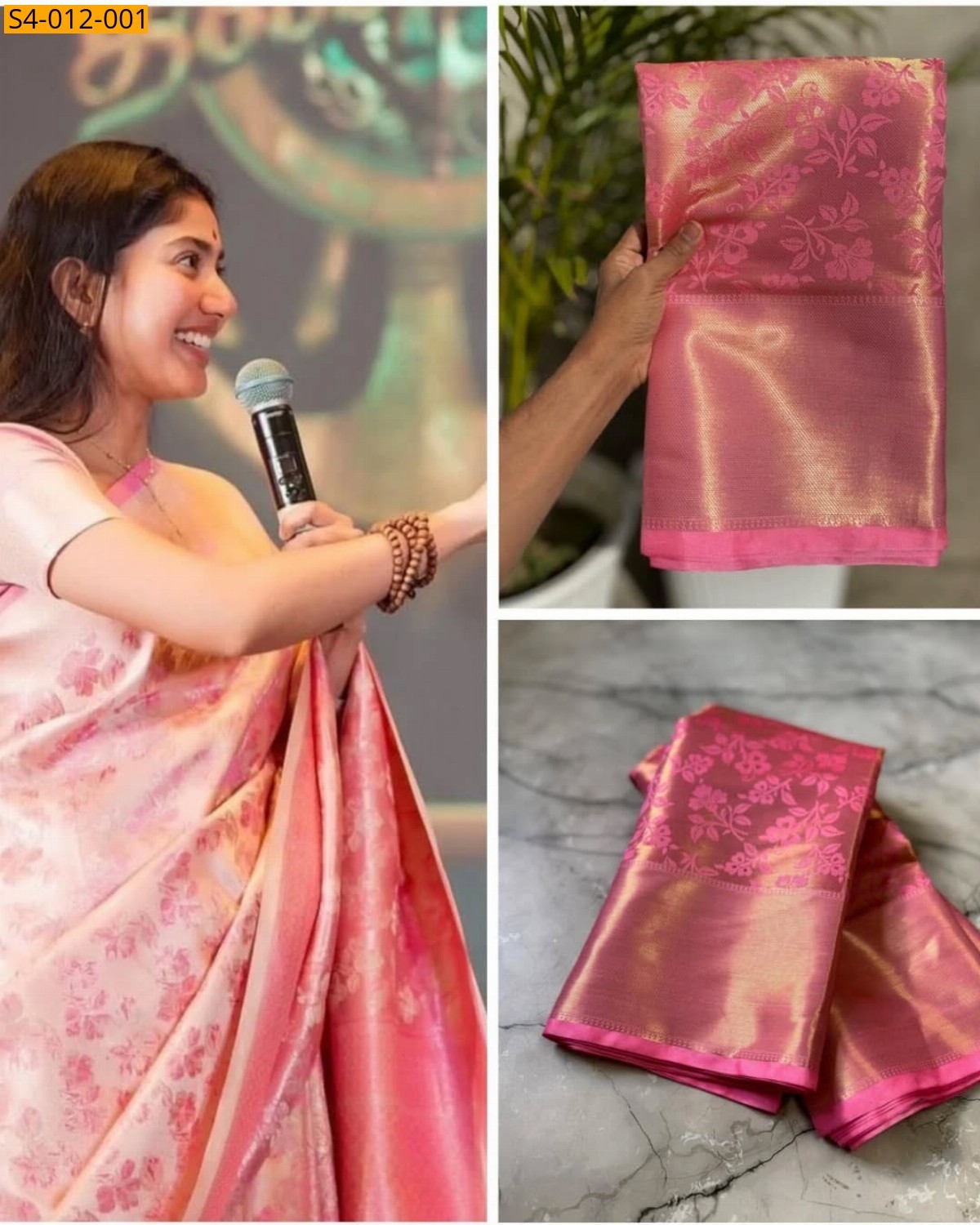 Pink Fancy Kanchi Kattan Silk  Saree