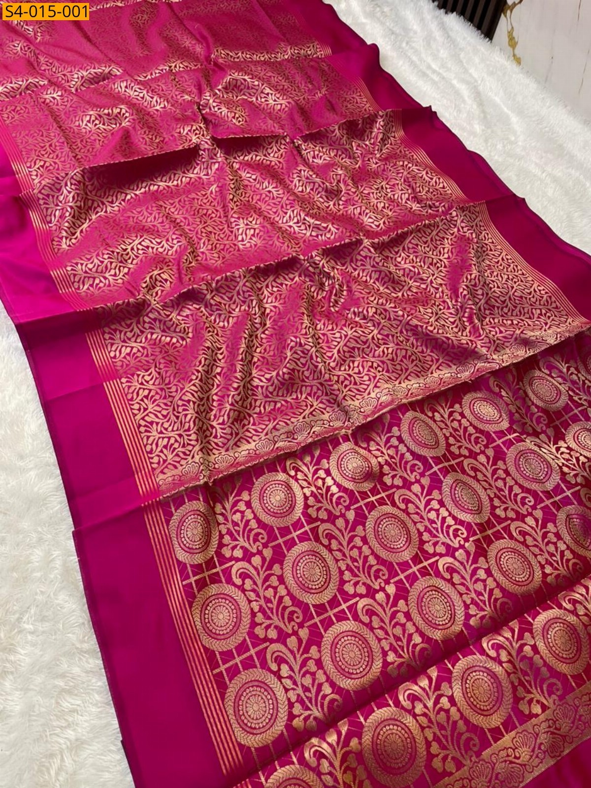 Pink Fancy Kanchi Kattan Silk Saree