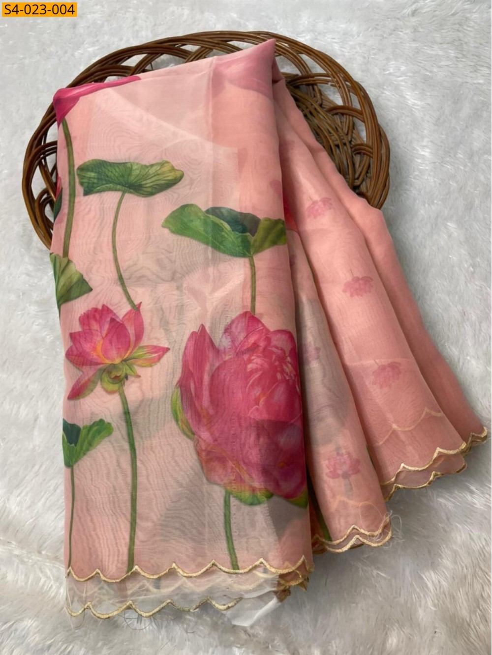 Peach Fancy Banarasi Soft Organza Silk Saree Peach Fancy Banarasi Soft Organza Silk Saree