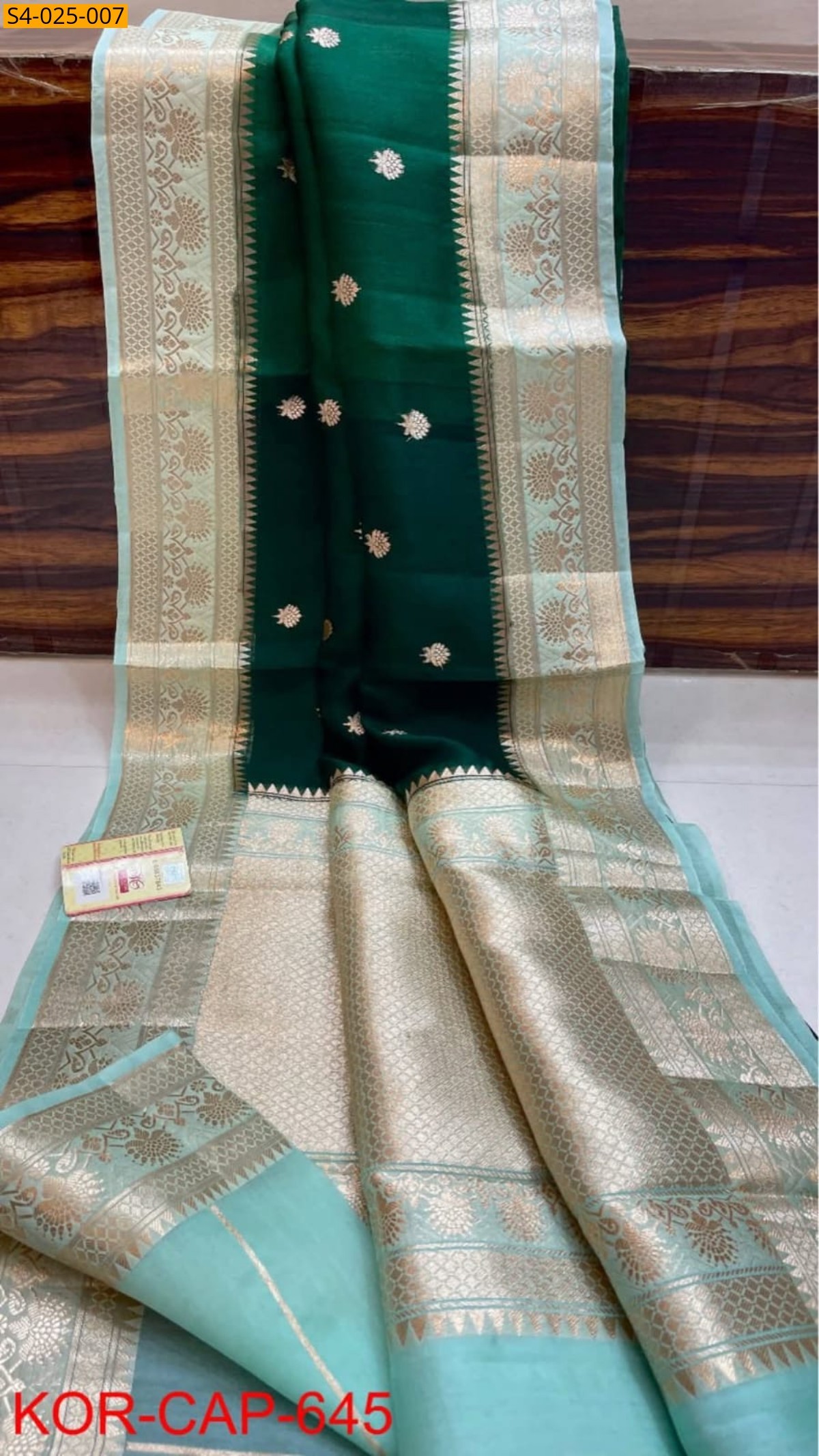 Green Fancy Banarasi Soft Organza Silk Saree