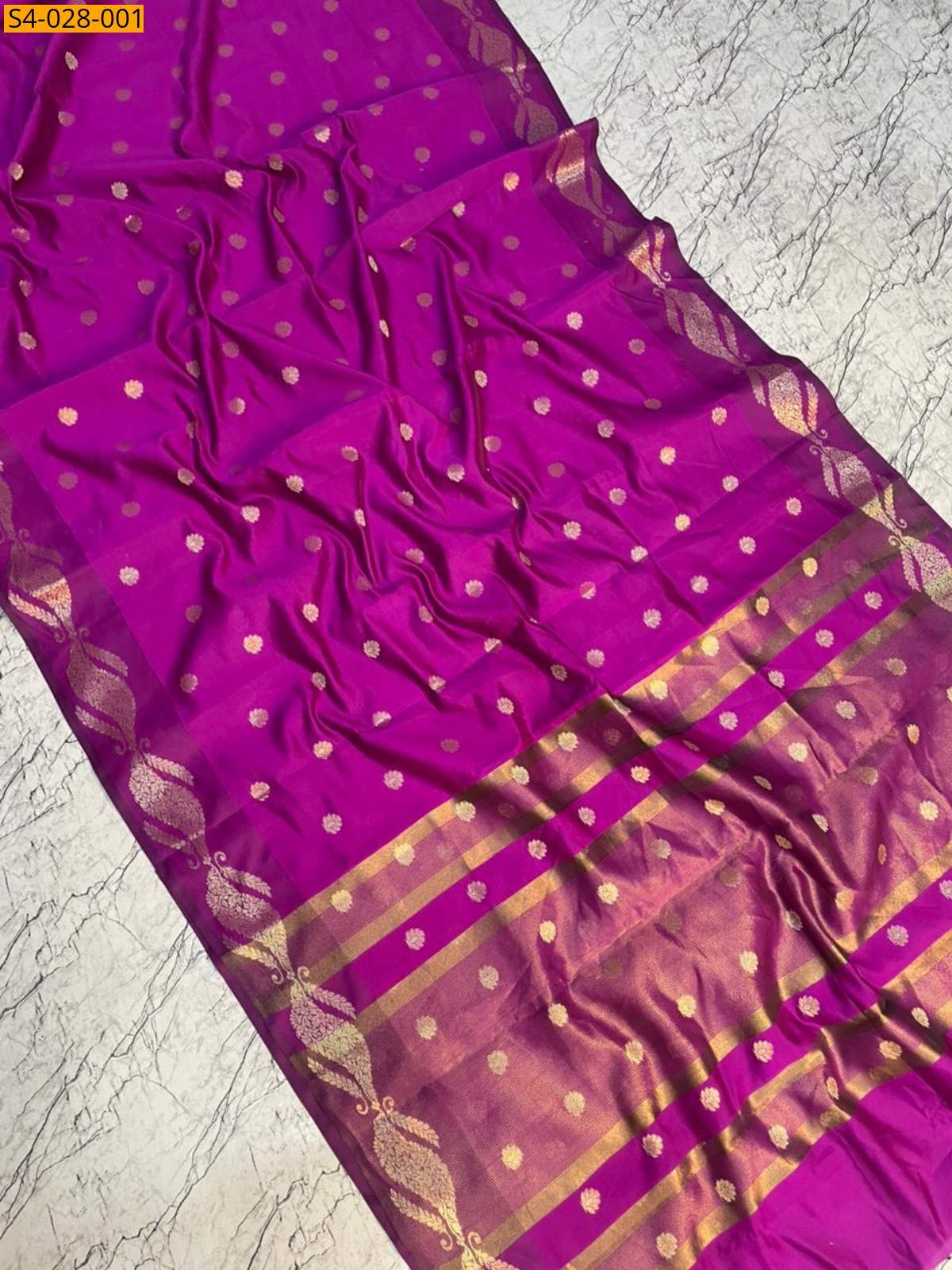 Violet Fancy Banarasi Soft Kanchi Kattan Silk Saree