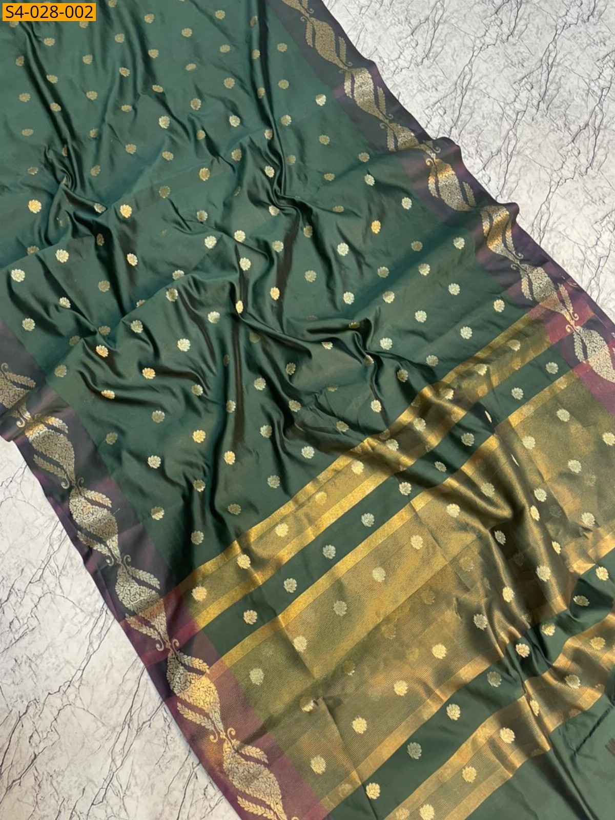 Green Fancy Banarasi Soft Kanchi Kattan Silk Saree