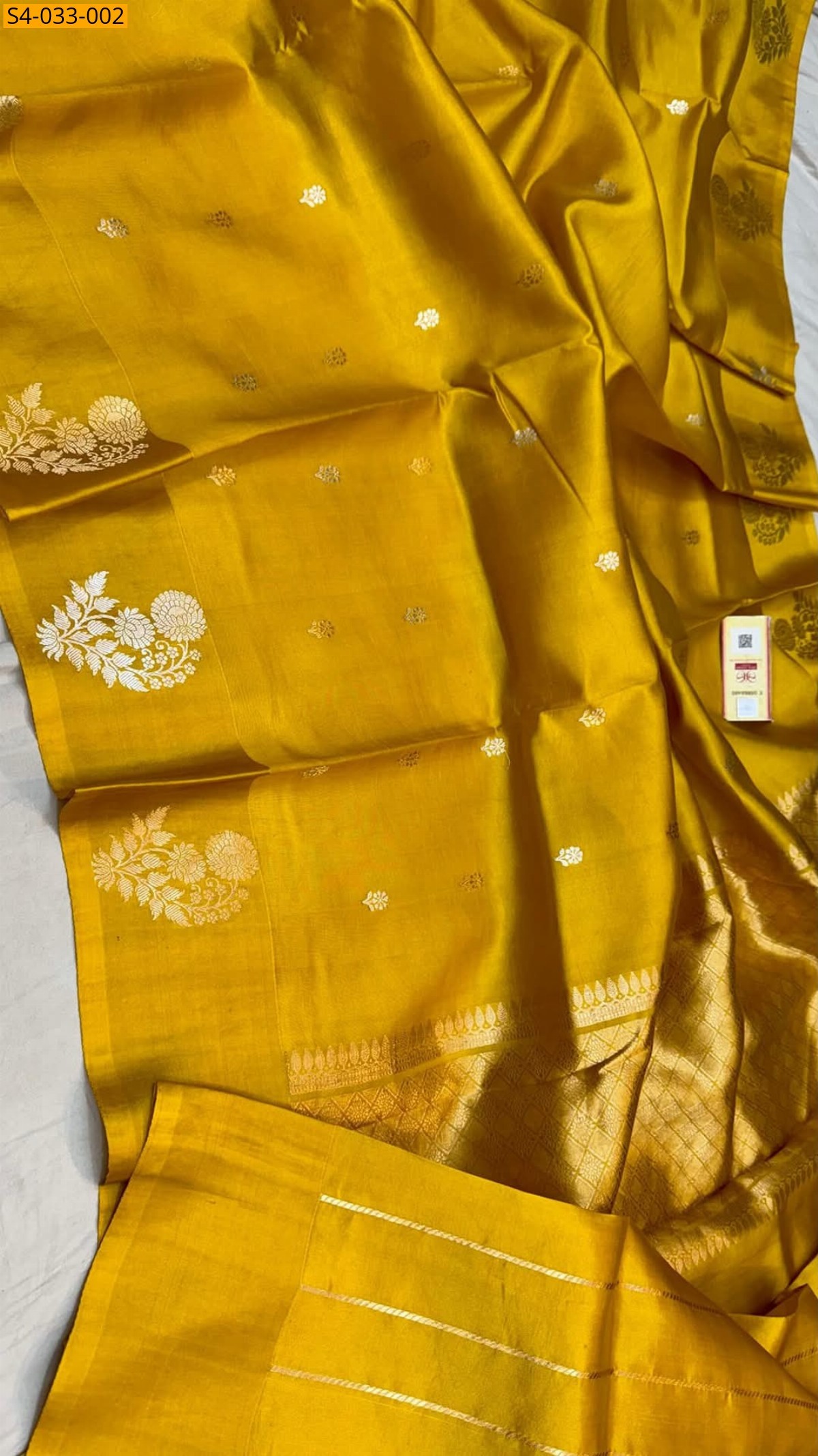 Yellow Banarasi Soft Warm Silk  Saree