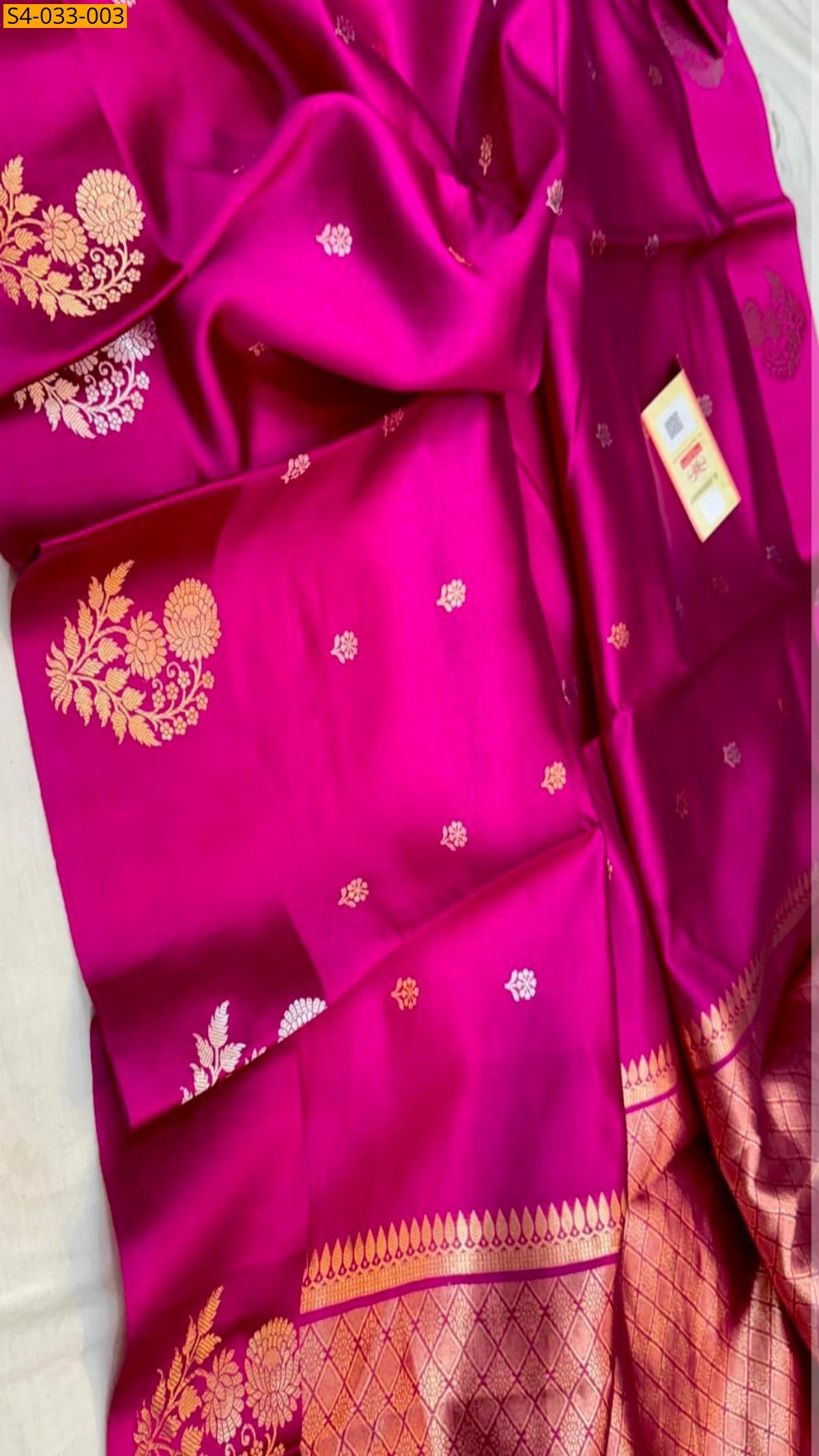 Pink Banarasi Soft Warm Silk  Saree