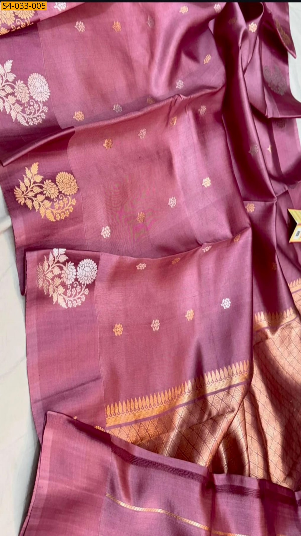 Peach Banarasi Soft Warm Silk  Saree