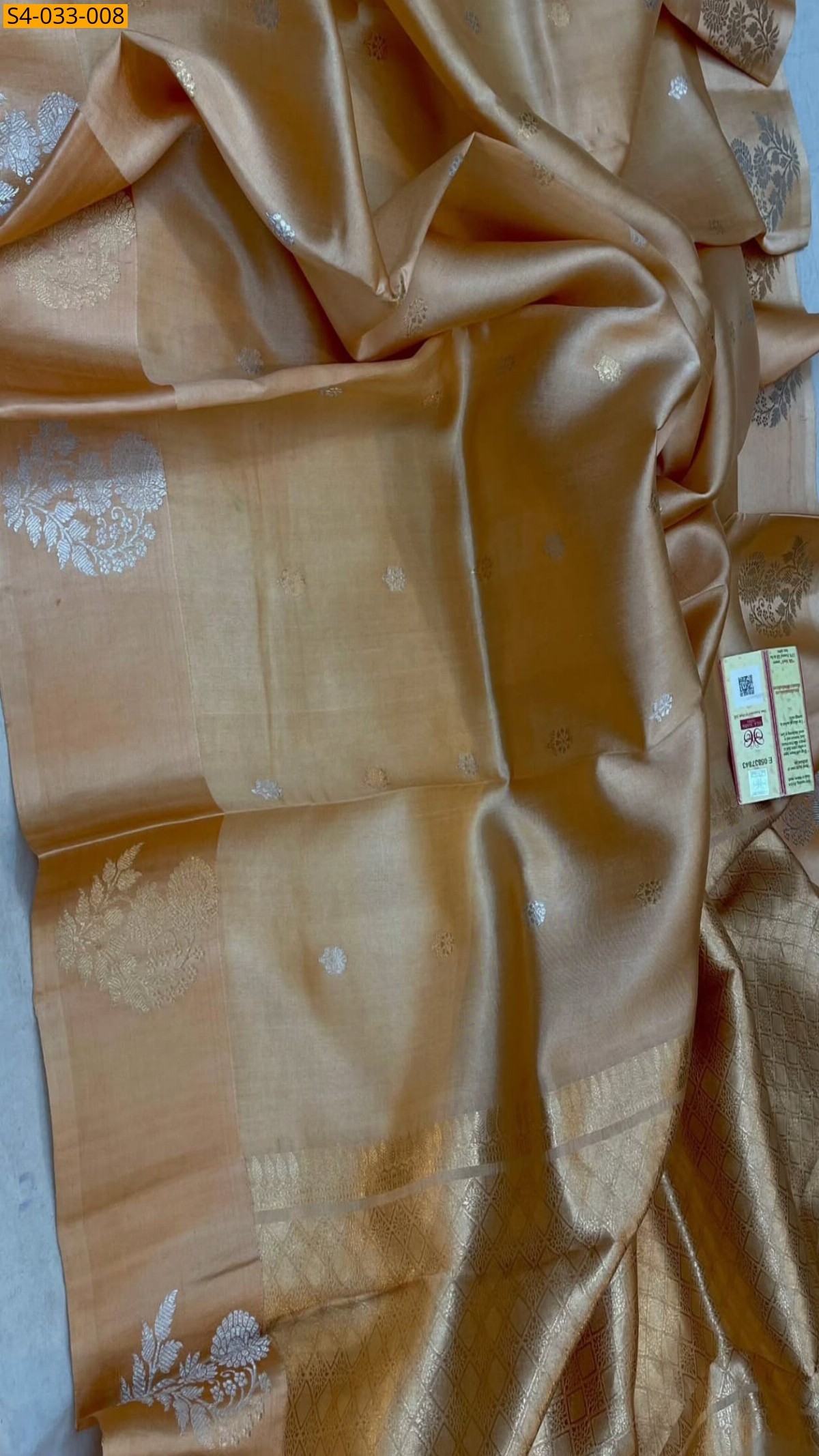 Sandal  Banarasi Soft Warm Silk  Saree