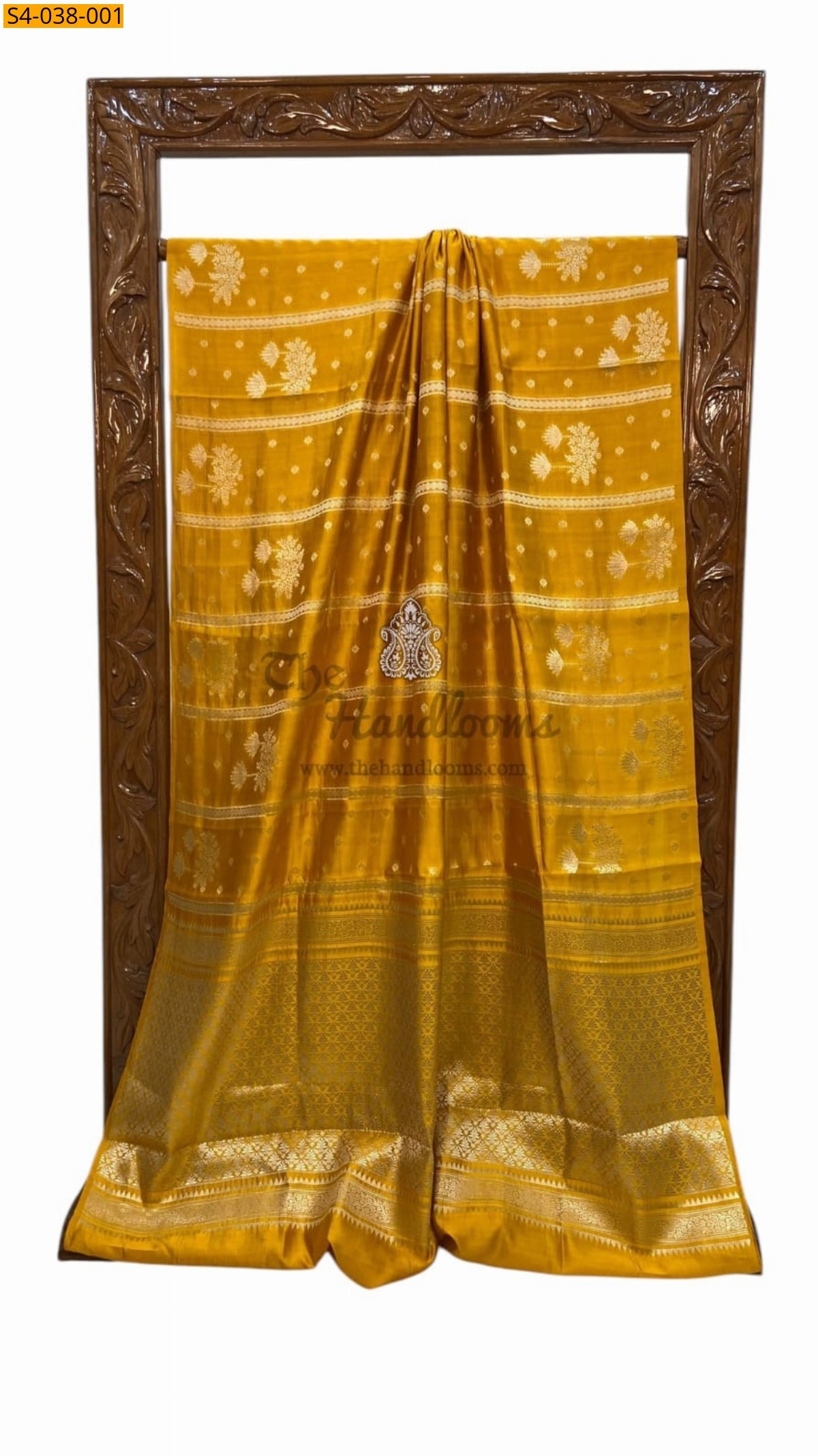Yellow Banarasi Soft Warm Silk Soft Silk Saree