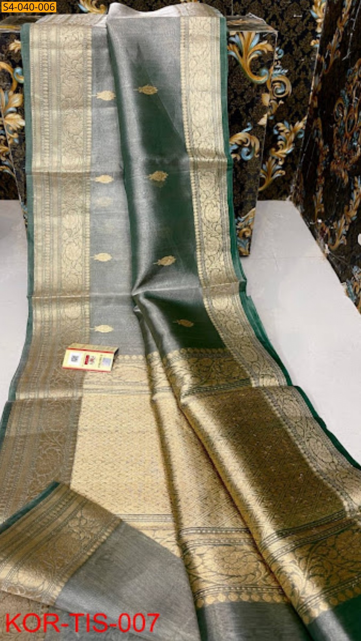 Blue Banarasi Soft Tissue  Silk Saree