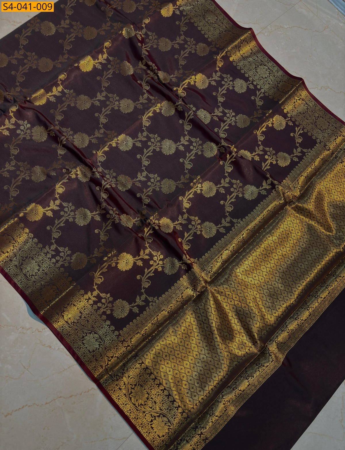 Maroon Banarasi Soft Katan Silk Saree