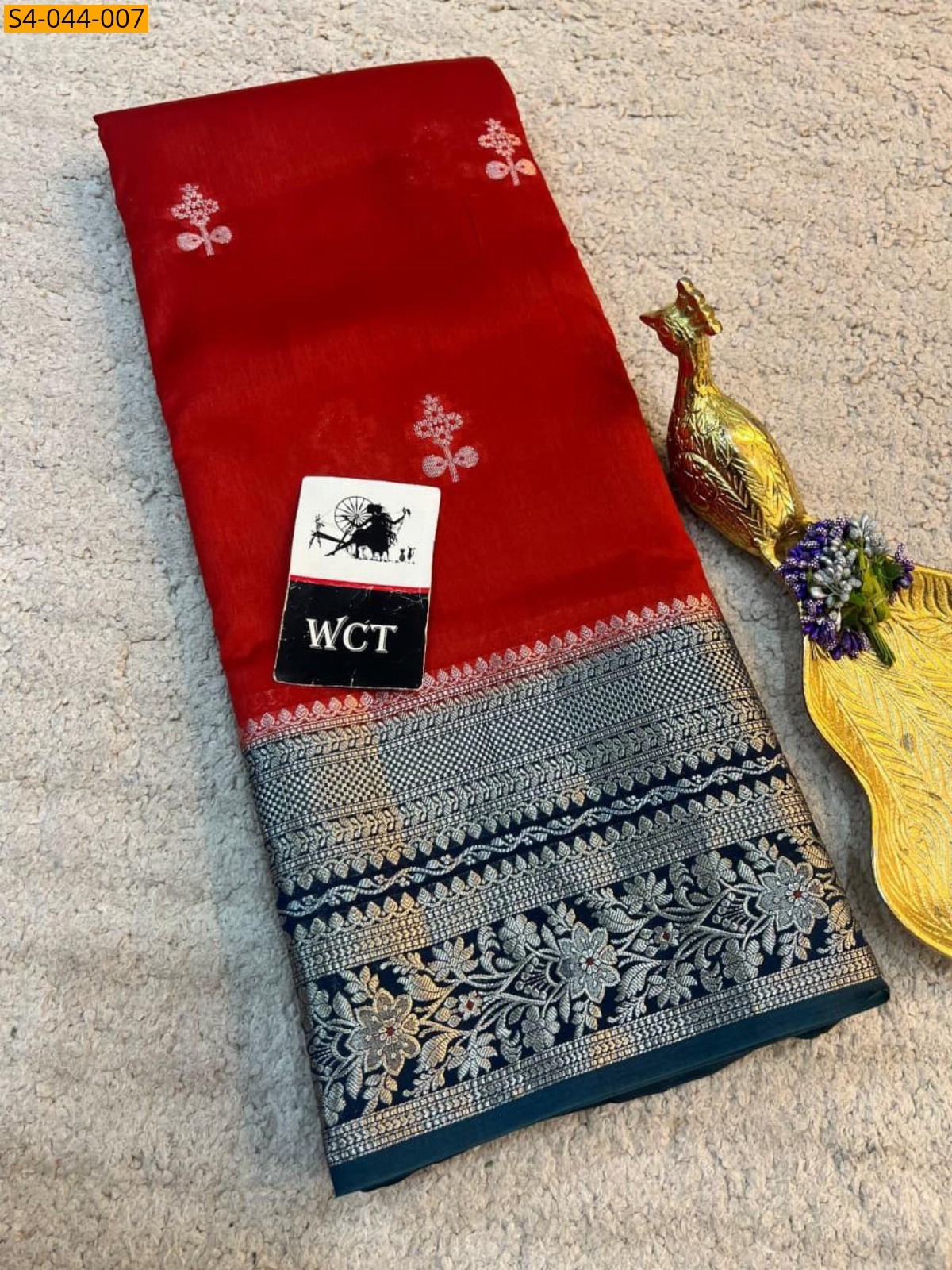 Red Banarasi soft warm silk saree