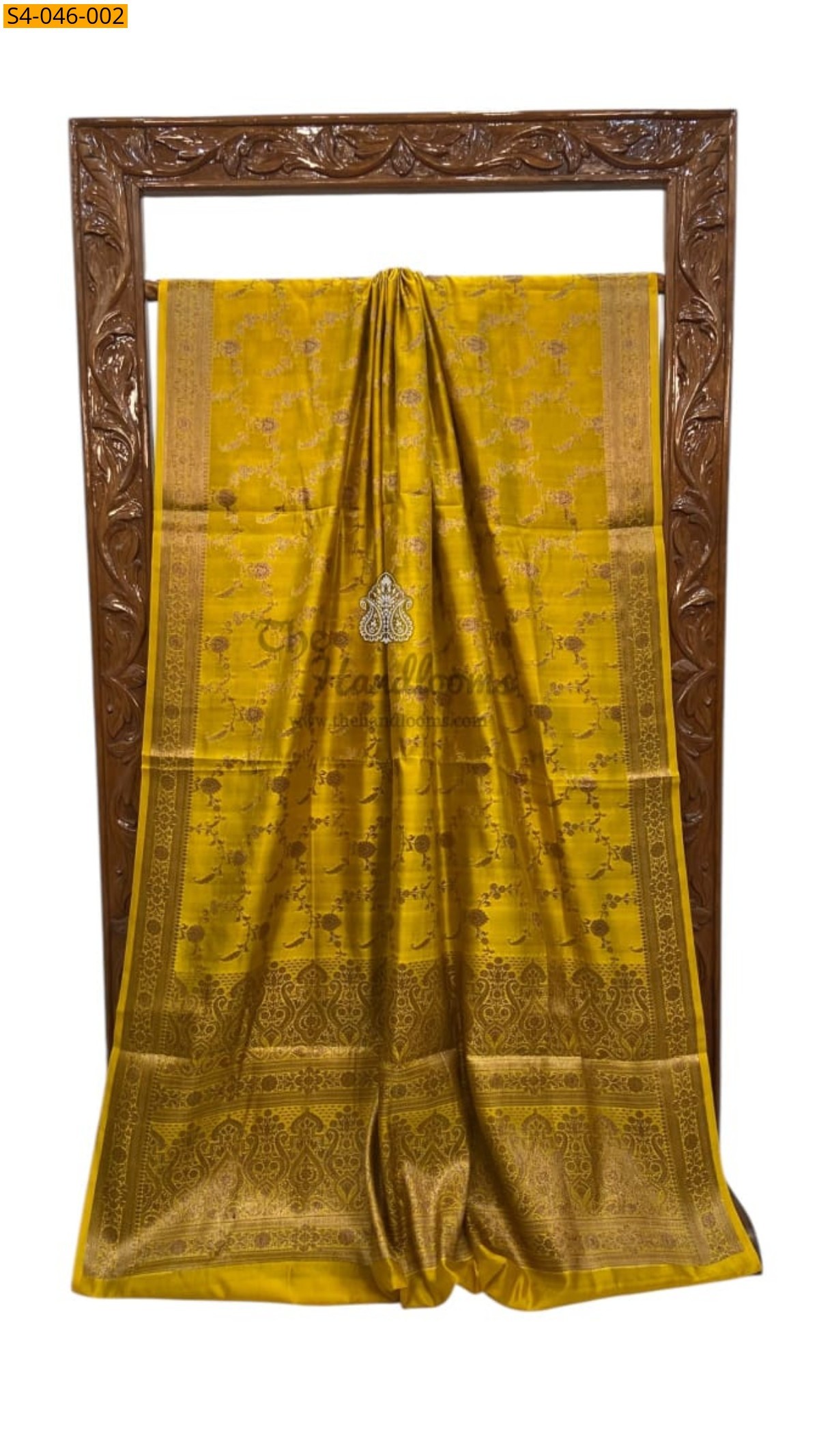 Mustard Yellow Banarasi Soft Raw Mango Silk Saree