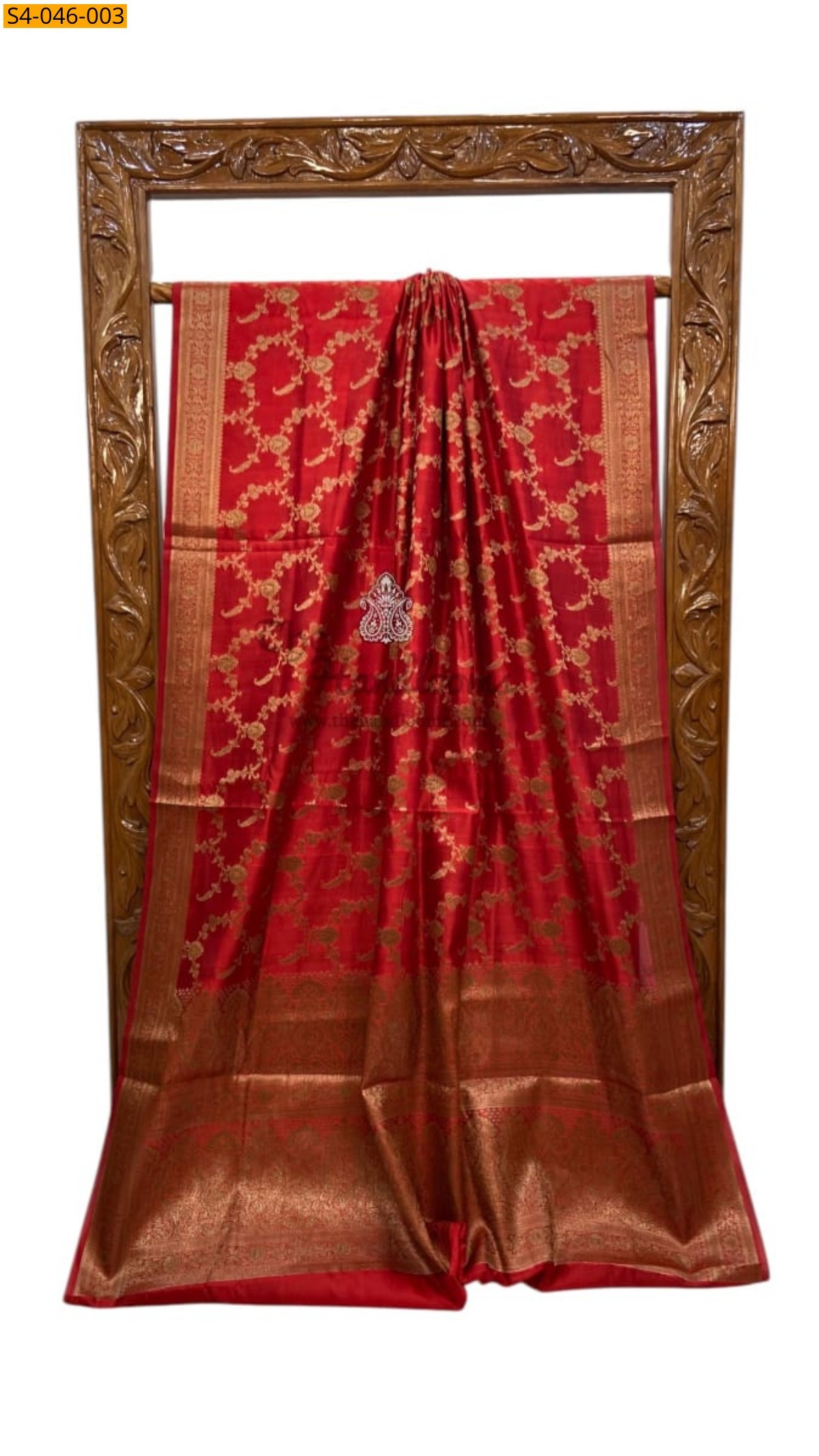 Red Banarasi Soft Raw Mango Silk Saree