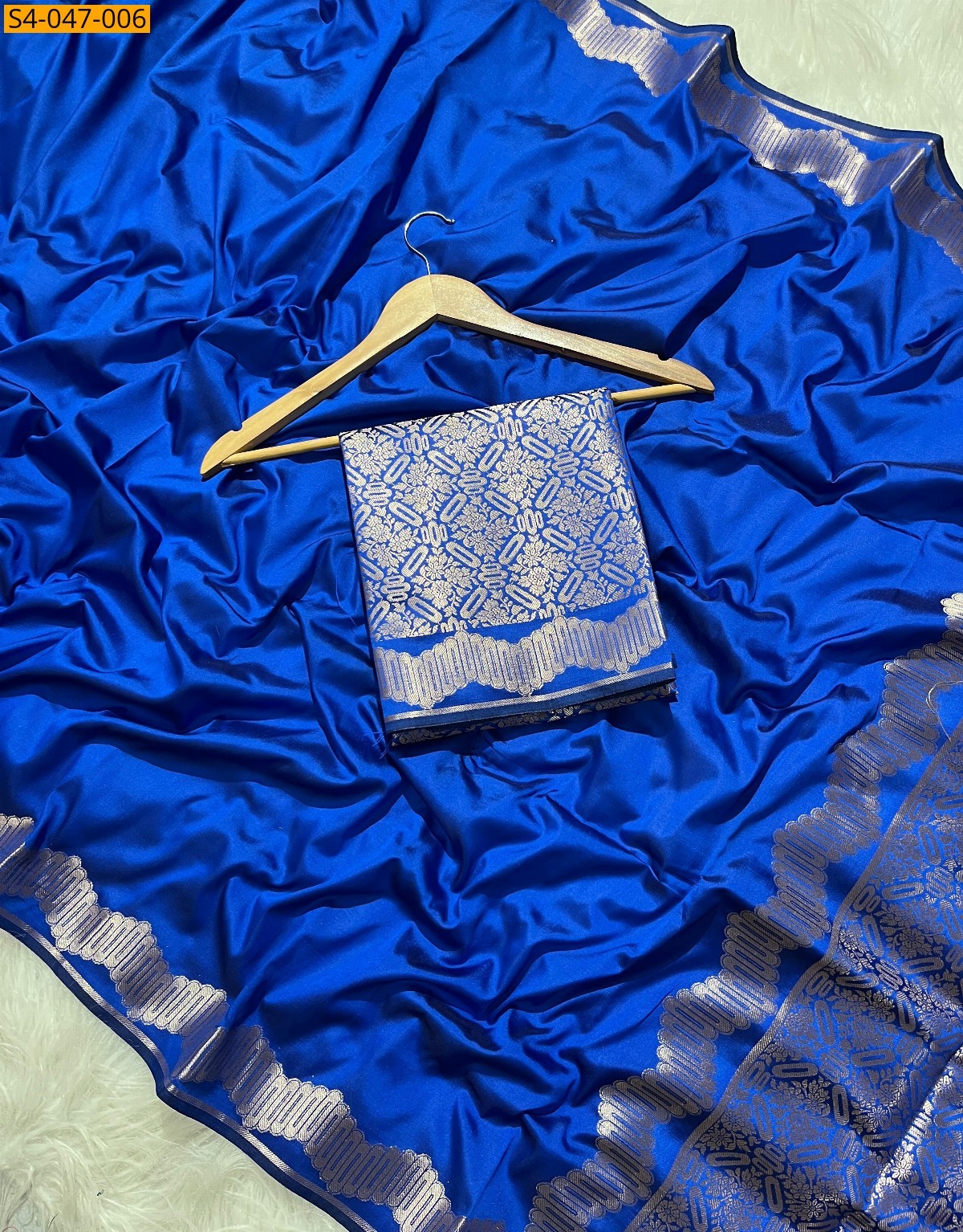 Royal Blue Soft banarasi katan silk sarees