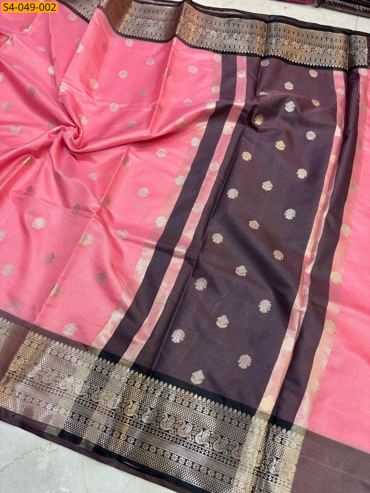 Baby Pink Soft banarasi katan silk sarees