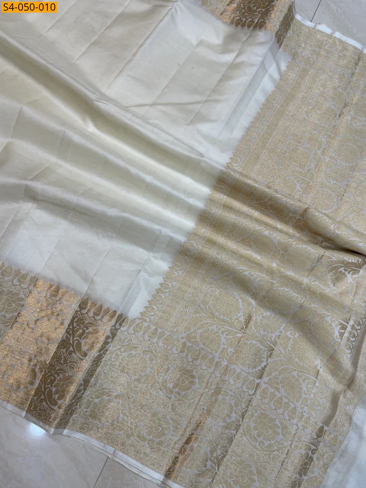 White Banarasi Soft warm soft silk sarees