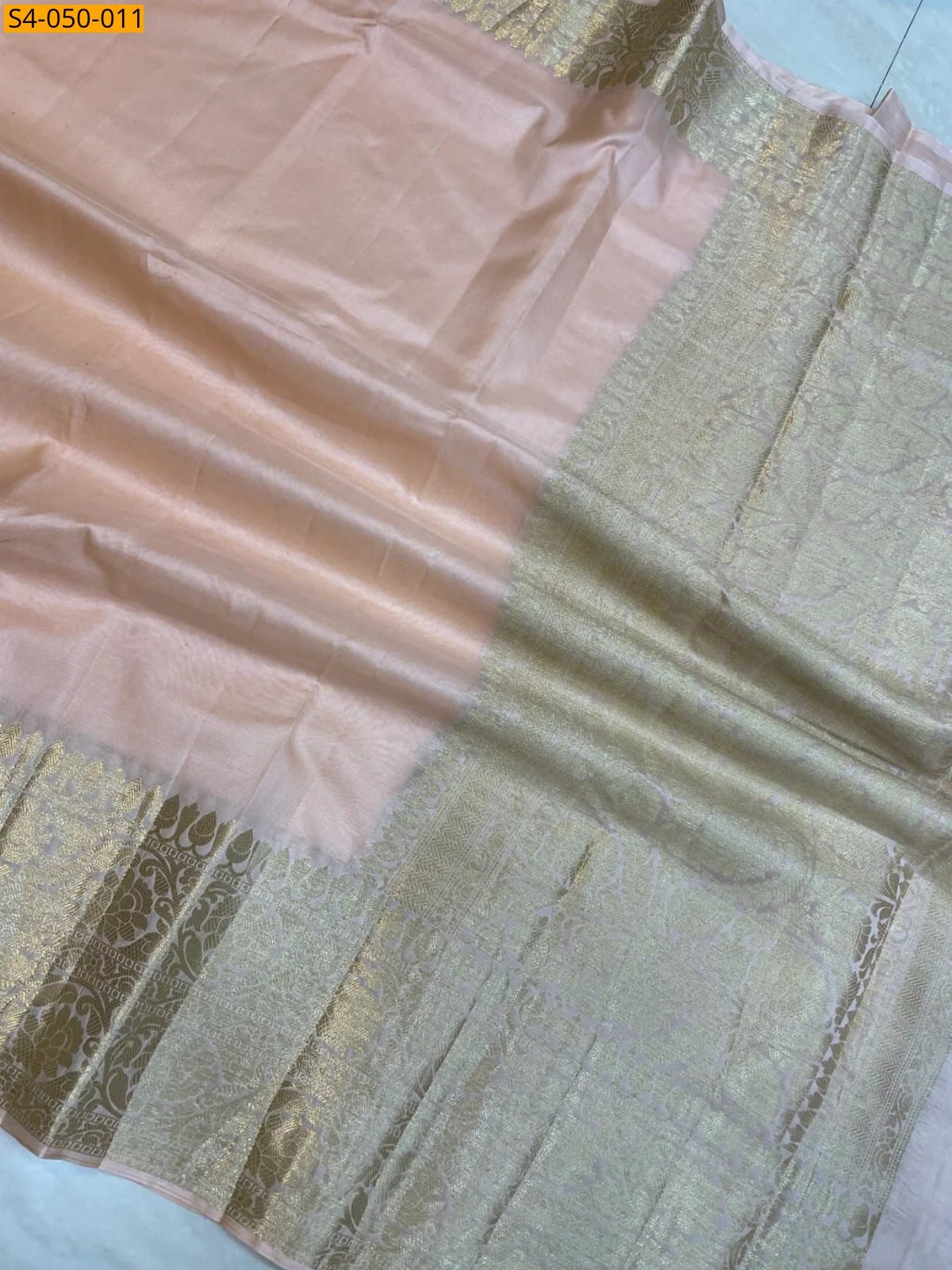 Peach Banarasi Soft warm soft silk sarees