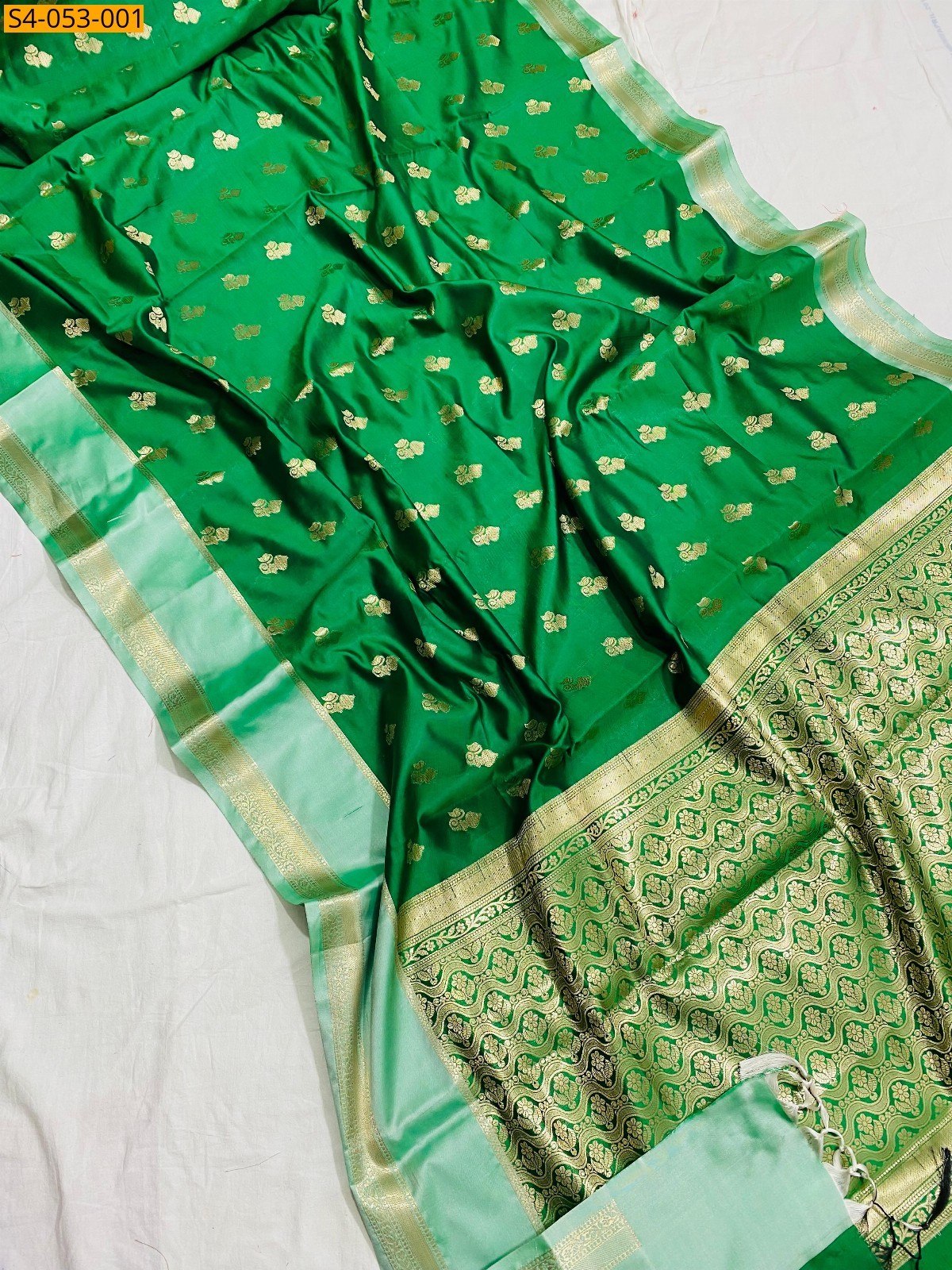 Green Banarasi Soft Kattan Silk sarees