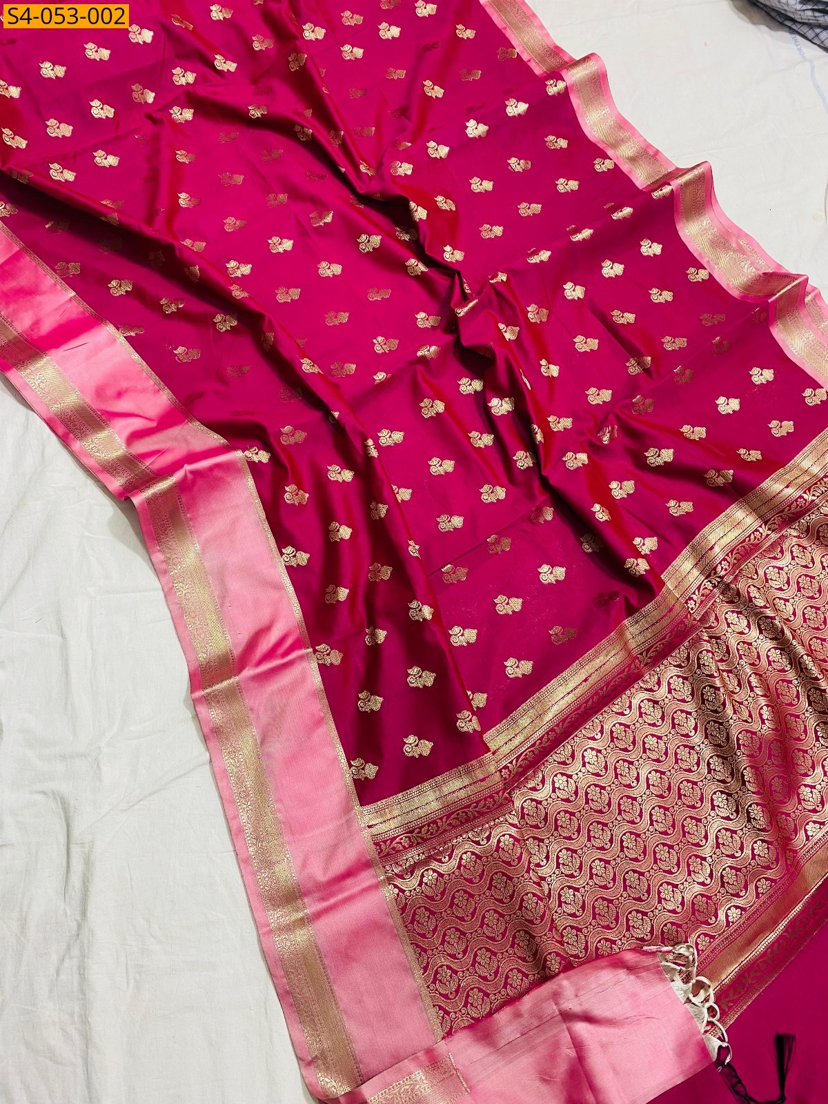 Pink Banarasi Soft Kattan Silk sarees