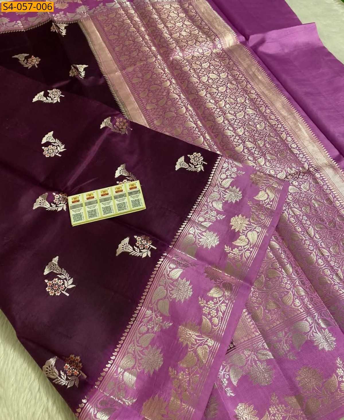 Magenta Banarasi Soft Raw Mango Silk Sarees
