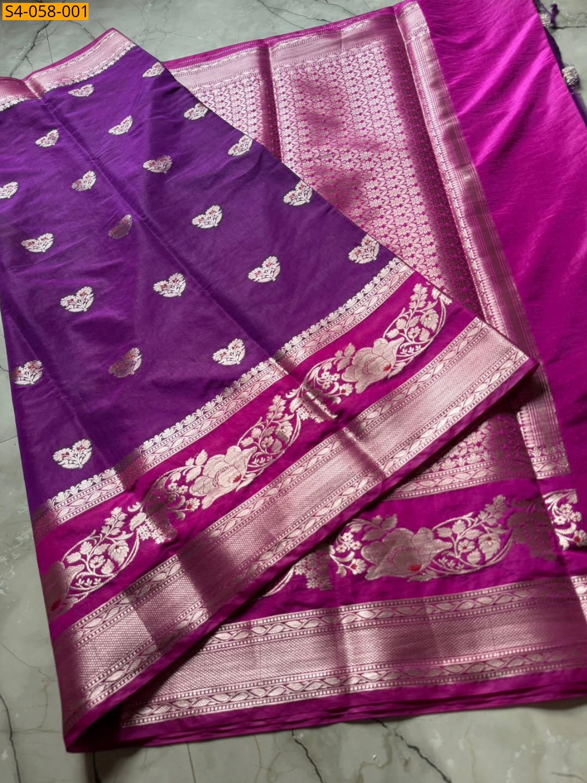 Megenta Banarasi Soft Raw Mango Silk Sarees
