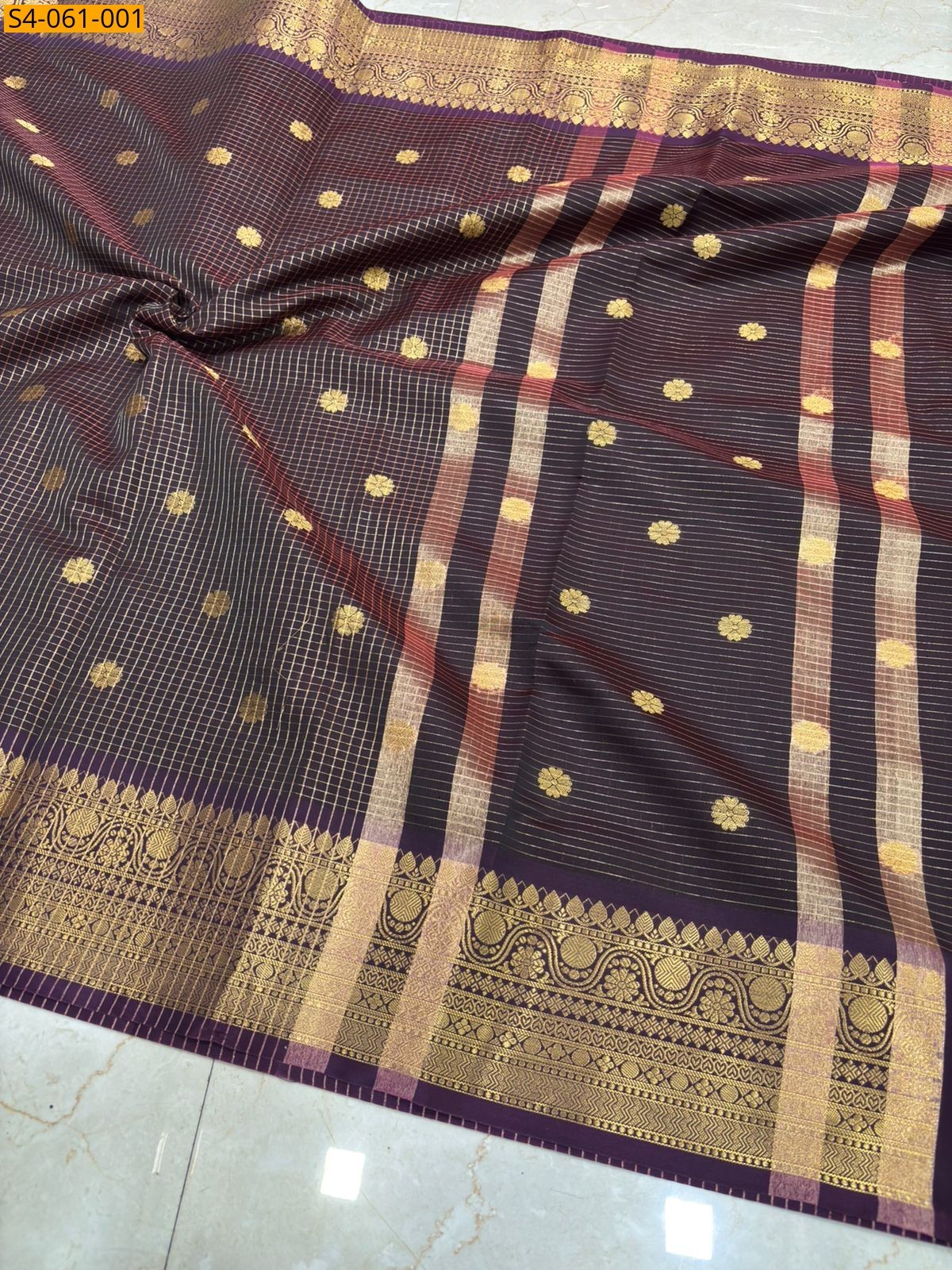 Purple Banarasi Soft Katan Silk Saree