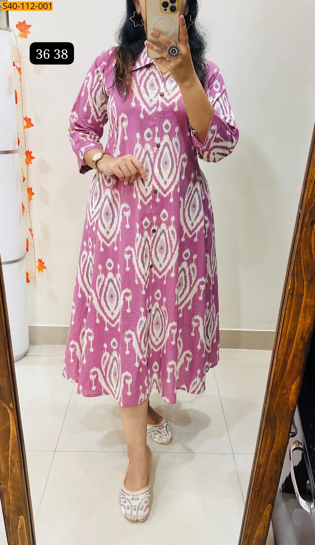 Pink Fancy Aline cotton dress 
