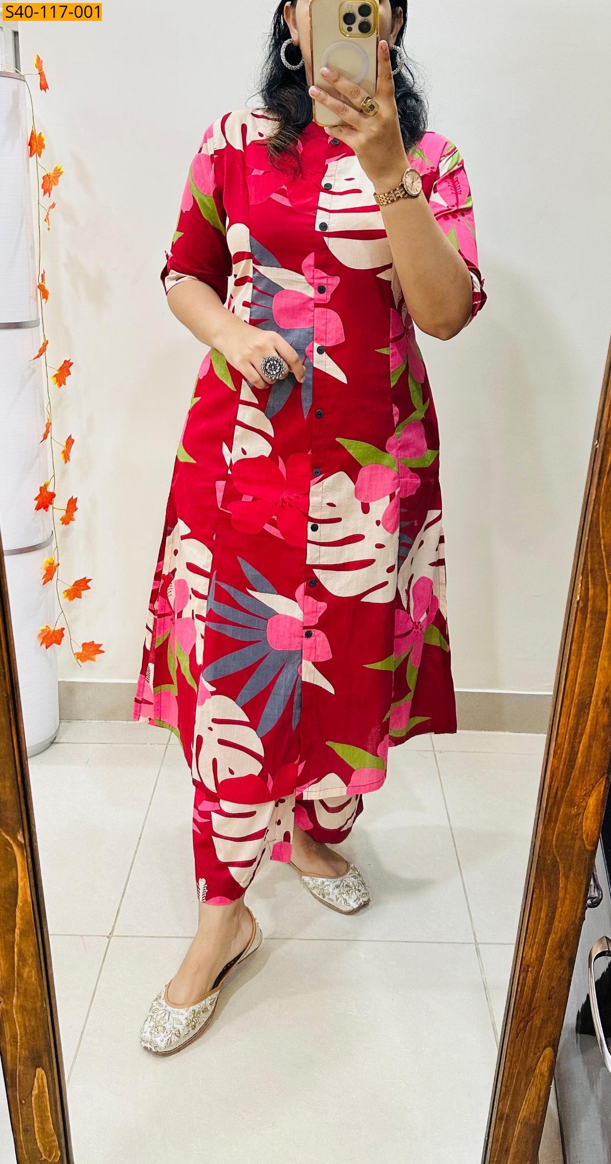 Multi Fancy Aline cotton Kurti set