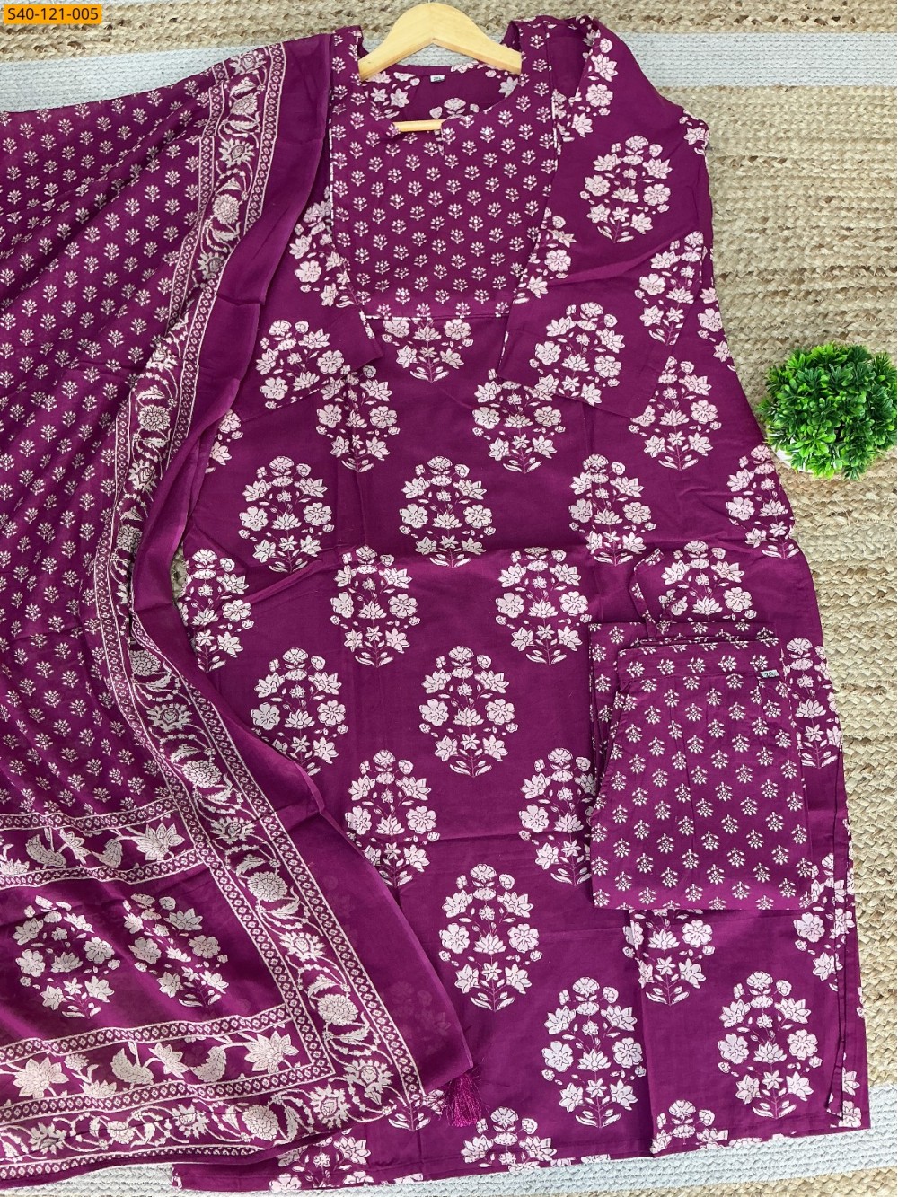 Fancy Cotton Kurti Pant Dupatta set