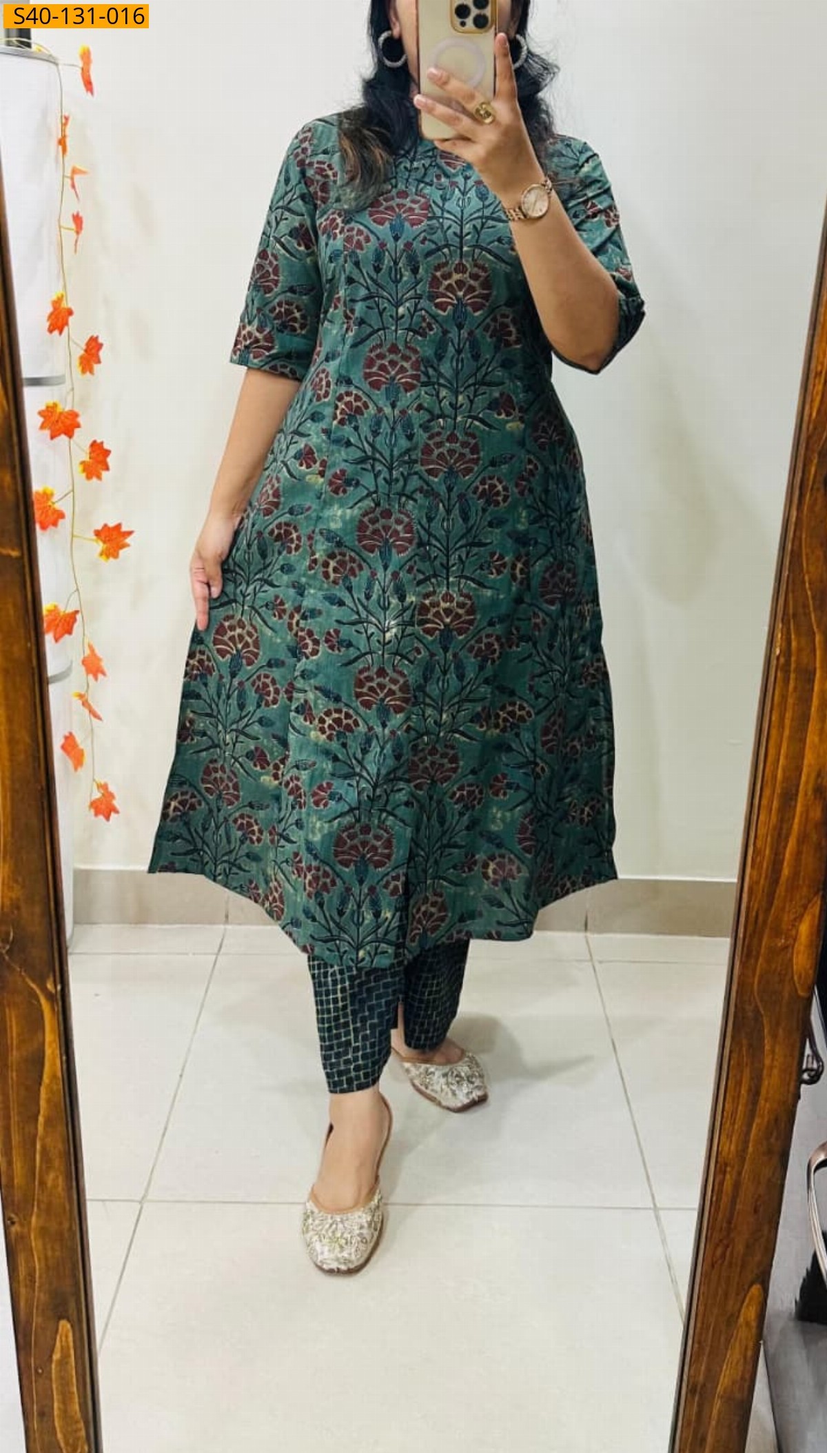 Morpitch Fancy Aline cotton Kurti set