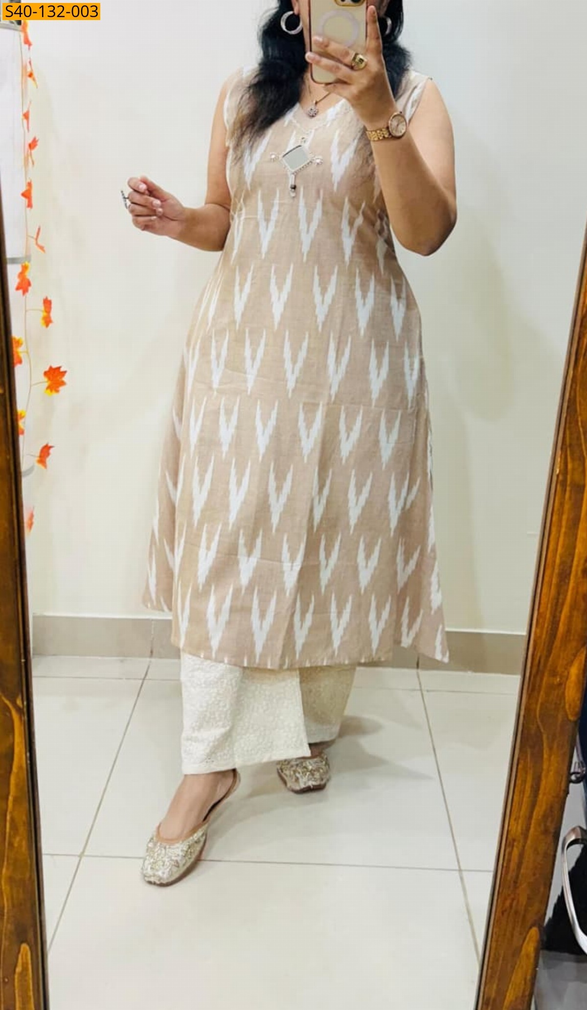 Fancy cotton palazzo coord set